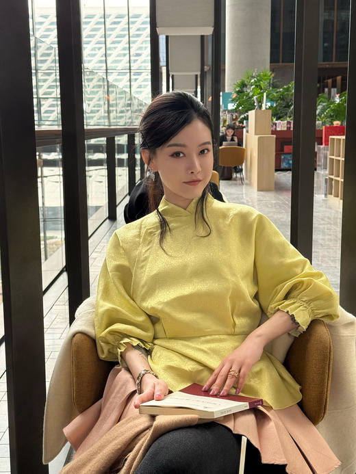 DUO智仙生 黑标 一万次春和景明 东方气质樱花新中式提花交领上衣 商品图1