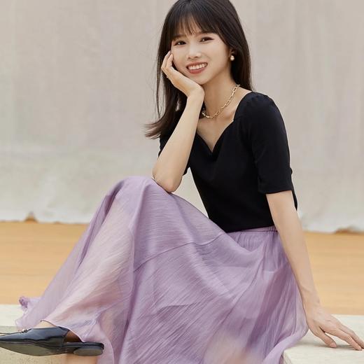 下单3-7天发货！ORIGNAL&CO 花瓣不规则半裙 裙身垂坠有韵律感 低调吸睛翩若惊鸿 三层面料叠加不透 亲肤柔软 商品图6