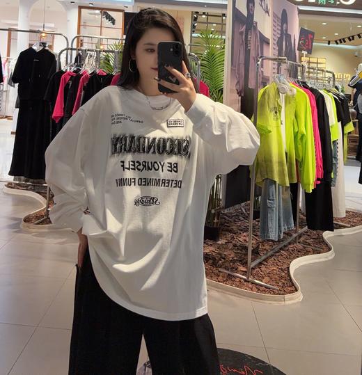 NC圆领印图案长袖T恤60110（白）春季961010530321 商品图0