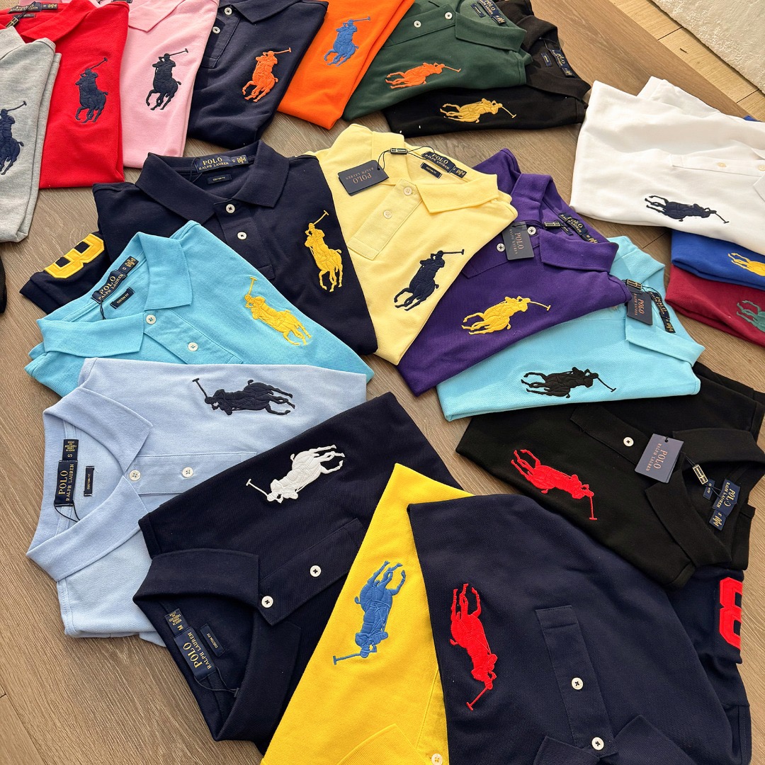 点此购买 拉夫劳伦夏季男女款大马球LOGO图案立体刺绣网眼棉翻领短袖Polo衫 ggd 342645