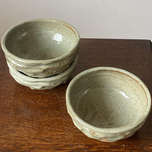 日本中古粗陶手作器皿 带签章 X1520 商品图1