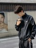 F031824男子宽松插肩防水夹克25秋季新款叠搭网眼刺绣舒适外套 商品缩略图4