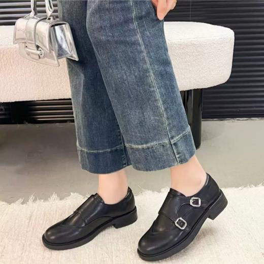 【新款英伦风乐福鞋】内里透气，四季都可穿！低跟舒适行走一天不累脚！随手搭配针织裙、西装外套、牛仔裤都好看！【KH-J】 商品图7