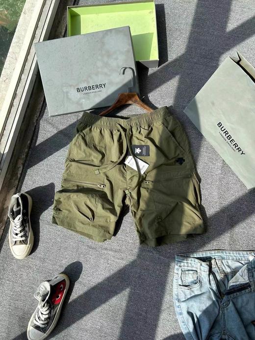 F0318118夏季休闲腰围松紧+抽绳设计立体拉链口袋工装短裤 商品图5