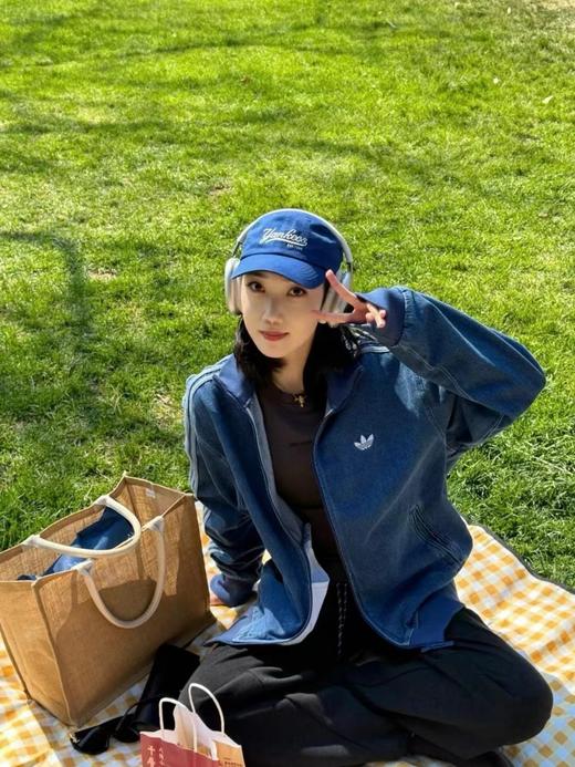 F031869复古做旧老钱风男女同款拉链立领宽松舒适牛仔外套 商品图14