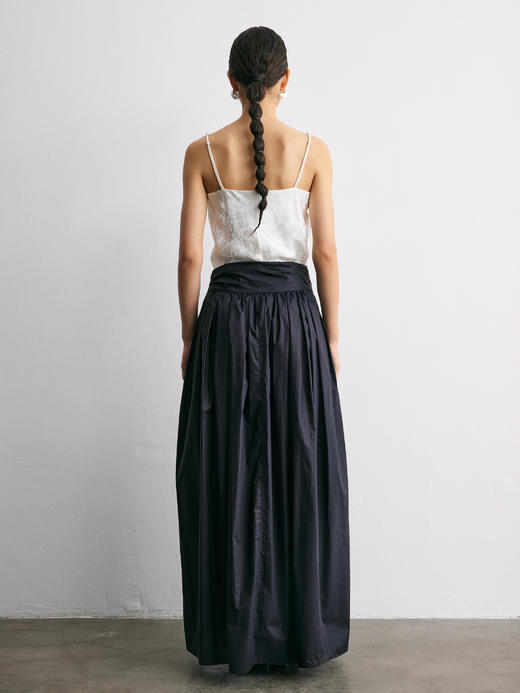 YANYI CHANG｜91880531 腰部抽褶量感半裙 [ 黛墨黑 ] 商品图5