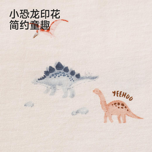 英氏儿童T恤夏季透气舒适短袖上衣男童印花打底衫宝宝套衣 商品图3