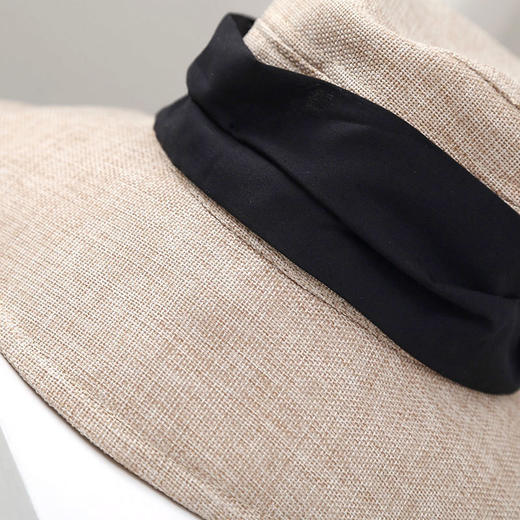 CA4LA同款！【可折叠亚麻防晒草帽】还不变形，超方便，上班出游都可以随时带在身上！  ✅UPF50+，隔绝99.7%紫外线  ✅蝴蝶结超显温柔，百搭出片，出游必备 商品图6