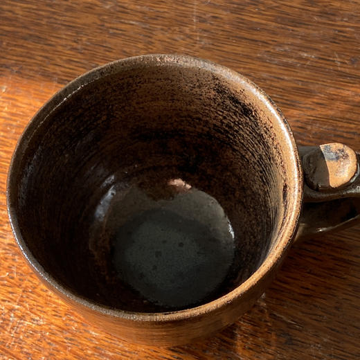 日本中古粗陶茶杯 带签章 X1526 商品图10