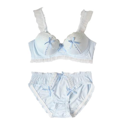 【少女时代❗️日系少女糖果色文胸套装】日系甜妹风拉满，拍照出片率满满，立体杯型，小胸也能穿出饱满曲线，轻松get蜜桃胸，无钢圈小胸聚拢内衣洛丽塔纯欲L 商品图4