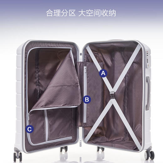 新秀丽（Samsonite）拉杆箱万向轮行李箱PP材质20寸耐磨轻盈高回弹 I72 商品图2