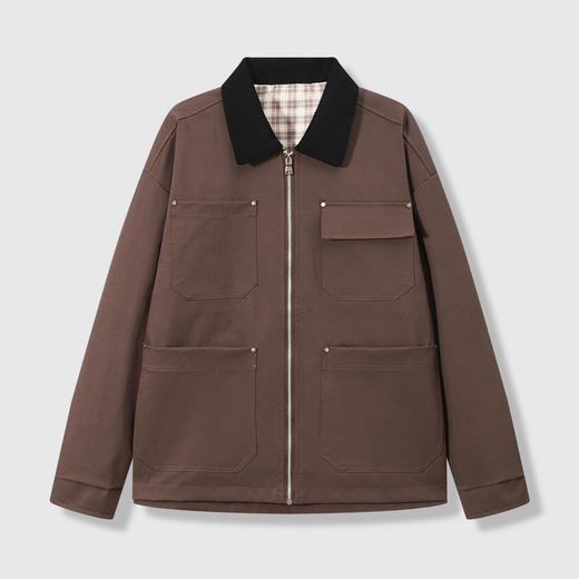 GXG男装【多口袋】26春季时尚潮流翻领撞色工装休闲男式夹克K&C 商品图2