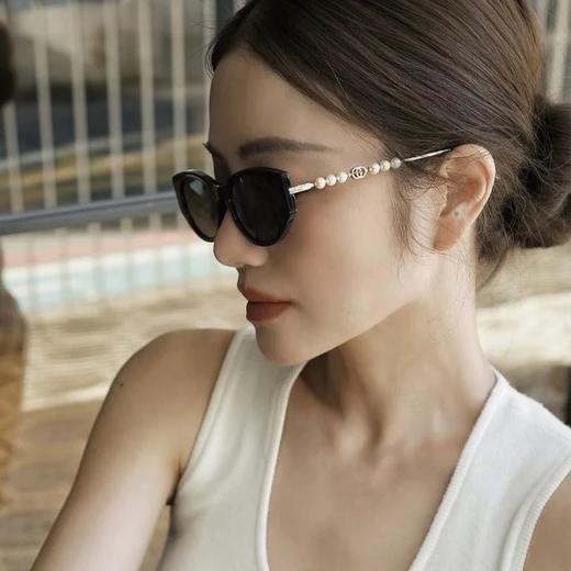 老渠道  gu1970墨镜   珠宝感猫眼墨镜  珍珠/钻石镶嵌  倪妮蔡依林同款 商品图4