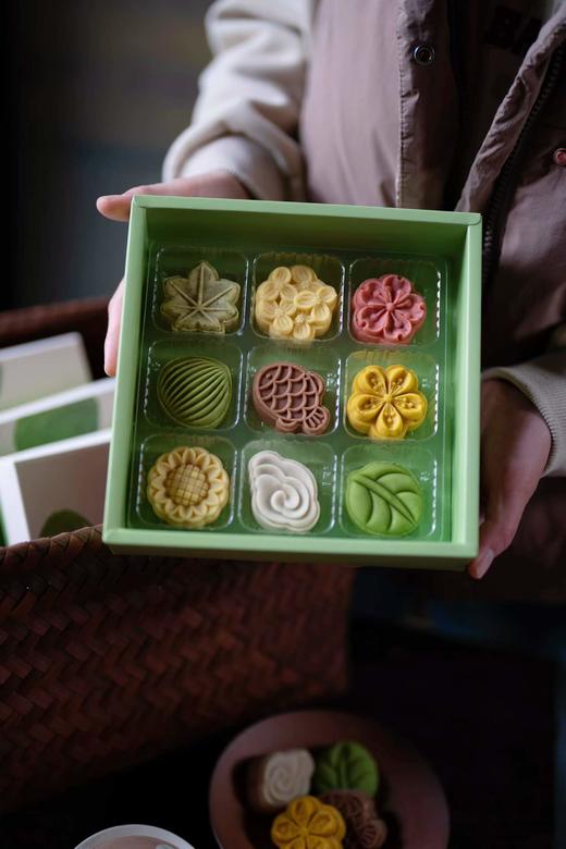 【掌柜好物】九宫格低糖绿豆糕，九个口味：（海盐芝士、玫瑰、南洋斑斓、海苔、金桂、奶黄流心、咖啡、抹茶、牛油果🥑）～ 商品图11
