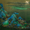 铜师傅 手工錾刻 铜雕画《千里江山（悬浮框）》玄关中式装饰挂画 商品缩略图2