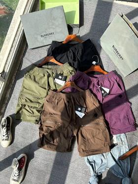 F0318118夏季休闲腰围松紧+抽绳设计立体拉链口袋工装短裤