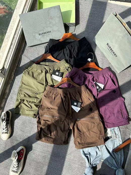 F0318118夏季休闲腰围松紧+抽绳设计立体拉链口袋工装短裤 商品图0