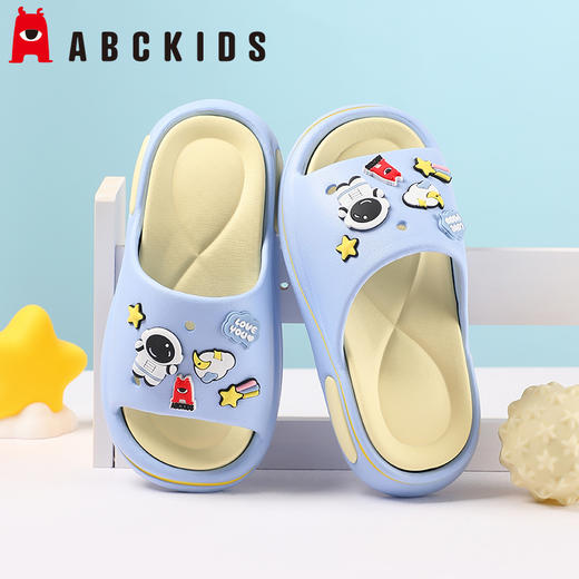 【ABCKIDS】儿童拖鞋男童太空人亲子居家室内鞋厚底EVA软底防滑凉拖鞋24-35 商品图0