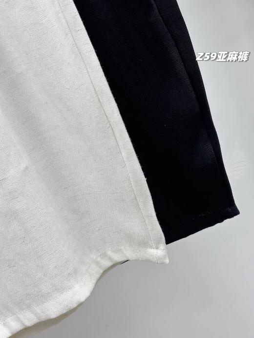 F0318130春夏新款女士高腰天丝亚麻弯刀裤遮肉显瘦休闲裤 商品图2