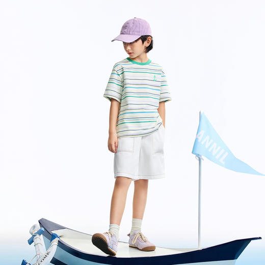 男女童圆领短袖针织衫夏季新款安奈儿童装EM621634 商品图5