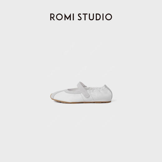 ROMI STUDIO“芭蕾舞”羊反绒皮气质一字松紧带浅口单鞋RWDSP33090 商品图0