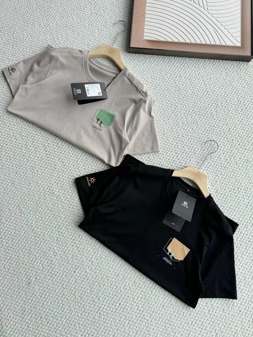 F031848新款户外中性款运动登山徒步通勤高弹棉T短袖 商品图3