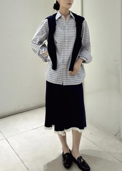 318-1 仅此一批 自留推荐 渠道货 ED高圆圆同款方格纹衬衫 商品图6