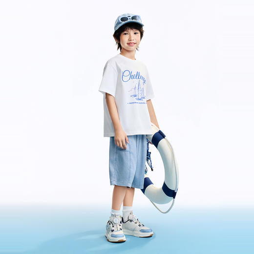 男童圆领短袖针织衫夏季新款安奈儿童装EB621663 商品图5