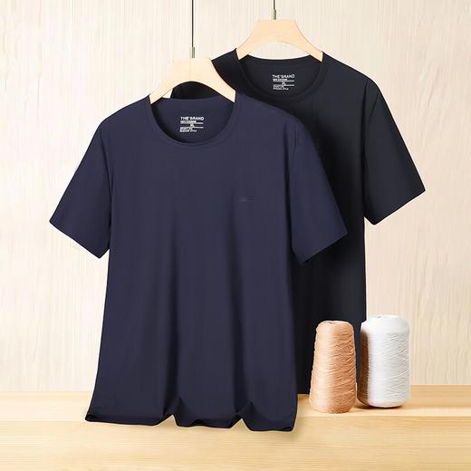 【DK】大依优型大码男装夏季圆领短袖T恤运动纯色休闲加肥加大短袖上衣 商品图2