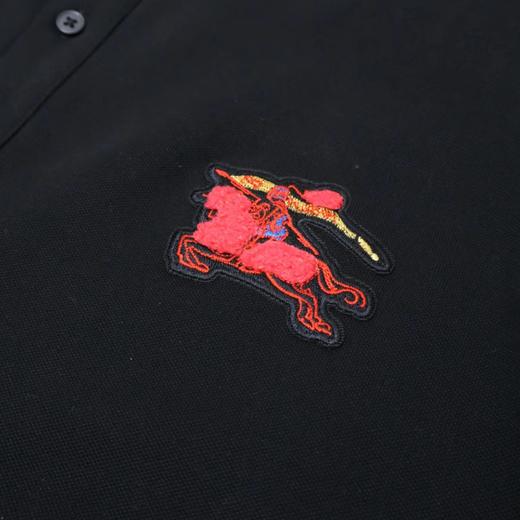 F031828新款胸前战马植绒刺绣徽标设计舒适吸汗透气polo衫T恤 商品图3