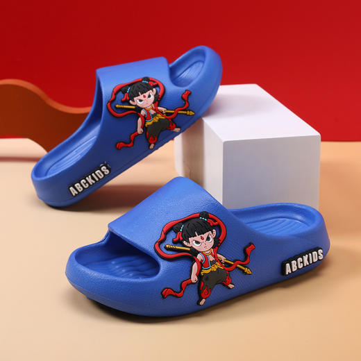 【ABCKIDS】 儿童拖鞋哪吒男女童卡通防滑轻便凉拖室内外家居24-41 商品图8