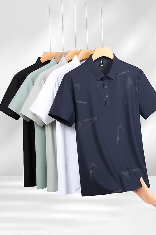 【DK】大依优型大码男装夏季polo领短袖T恤冰丝速干透气百搭短袖上衣 商品图5