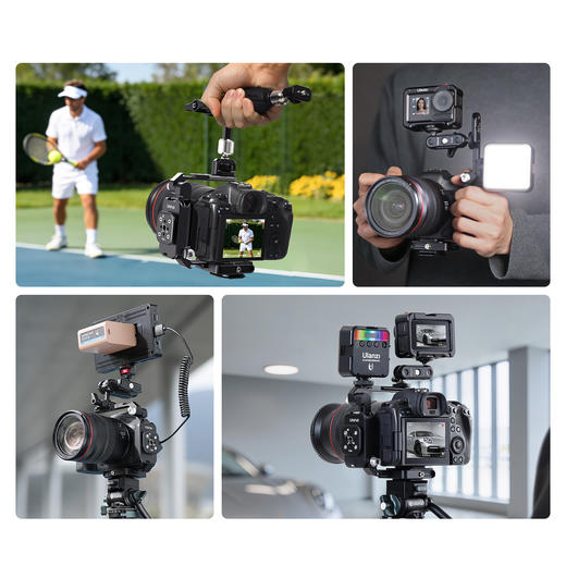 Ulanzi优篮子 Uka相机折叠手柄兔笼多机型适用快装L型板微单反摄影摄像机横竖拍快拆手柄多接口冷靴拓展配件 商品图6