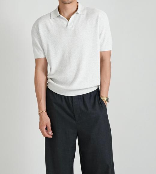 男款羊绒短袖针织polo衫hu013 商品图3