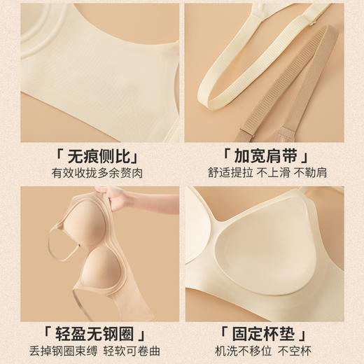 弗利少女升级4.0果冻胶莫代尔无痕聚拢内衣 女无钢圈防下垂隐形 商品图7