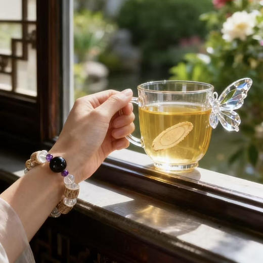 迷罗元和堂｜晶芪神｜黄芪手串配珠白水晶茶晶【器悟雅玩】 商品图3