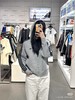 F031850春季新款简约百搭落肩款连帽华棉开衫卫衣外套 商品缩略图10