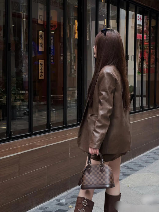 LV alma bb 棕棋盘格 贝壳包 商品图2