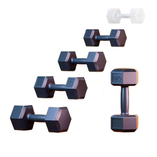 六角哑铃环保家用包胶 练臂男士女士健身器材仁奥 商品图3