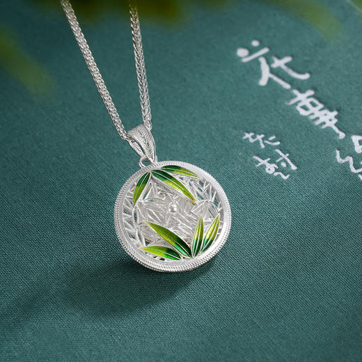 子佩集S990银【熊猫趴趴】双面套链项链【DSDZ003】大师工坊原创作品花丝珐琅彩2509 商品图4