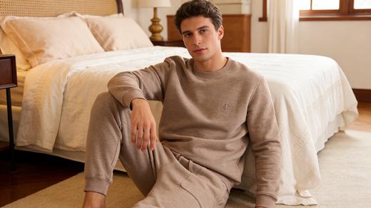 【棉合成绵羊绒空气层外穿】SCHIESSER德国舒雅高端铂雅男士时尚外穿单件上衣 单裤99/25235U  99/25407P 商品图1