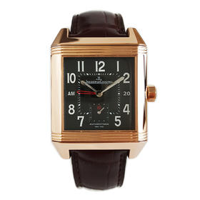 【95新】Jaeger-LeCoultre 积家Q7002620自动机械机芯日期显示、双时区35*50.5MM（含表耳 男款）翻转系列18K玫瑰金090326TJ42