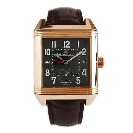 【95新】Jaeger-LeCoultre 积家Q7002620自动机械机芯日期显示、双时区35*50.5MM（含表耳 男款）翻转系列18K玫瑰金090326TJ42 商品图0