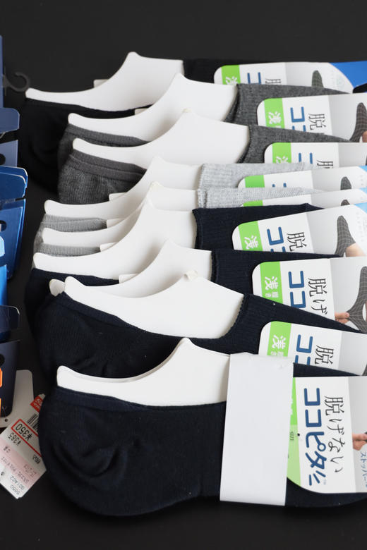 五双一卖 日单元单 男士船袜防滑不掉跟透气跟脚隐形袜 PJ080 商品图1