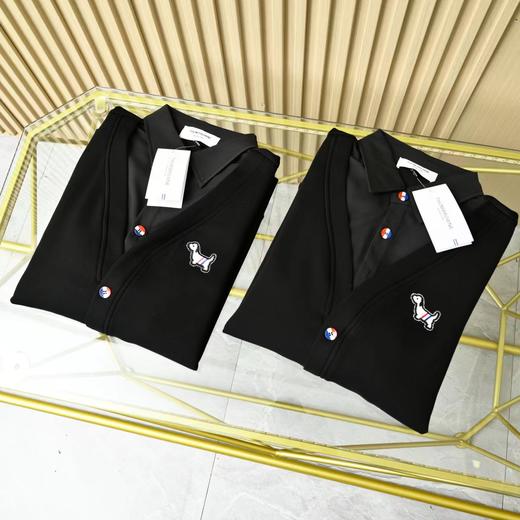 F031866冬季假两件加厚胸前小狗织带红白蓝套头卫衣 商品图3