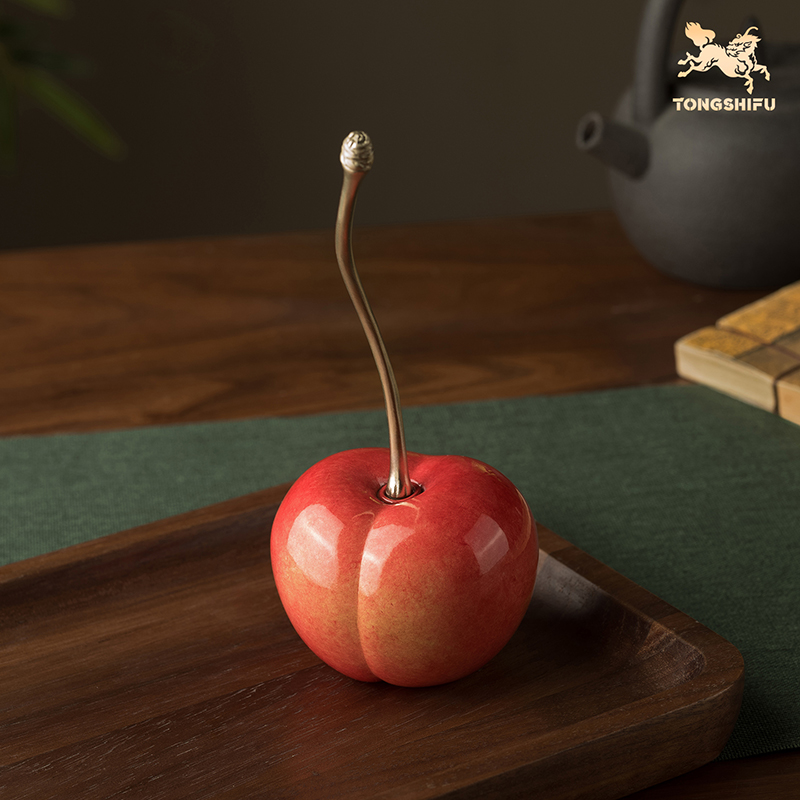 铜师傅《樱为心动》铜樱桃家居客厅装饰品摆件 节日送礼开业礼品