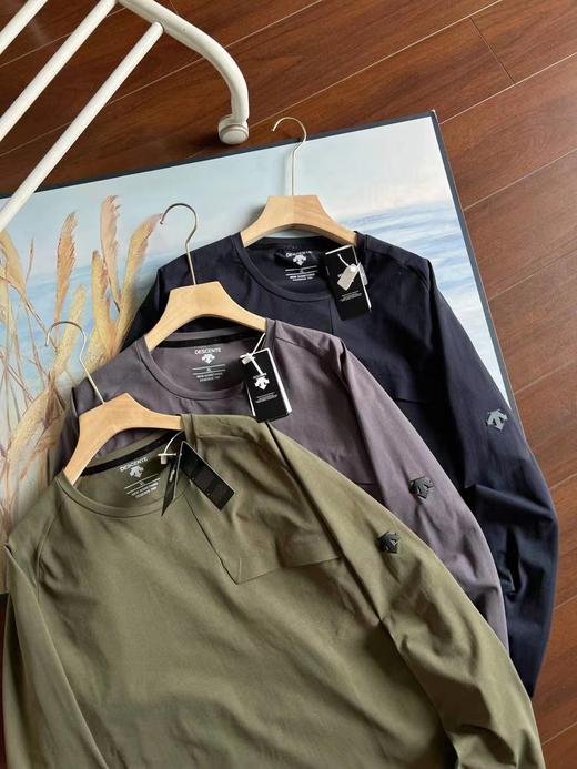 F031881高回弹透气吸湿速干亲肤舒适春季长T卫衣 商品图1