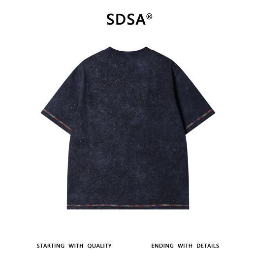 26T190SDSA男装2026新款重工彩色缝线满天星圆领短袖T恤流苏绣花百搭潮 商品图5