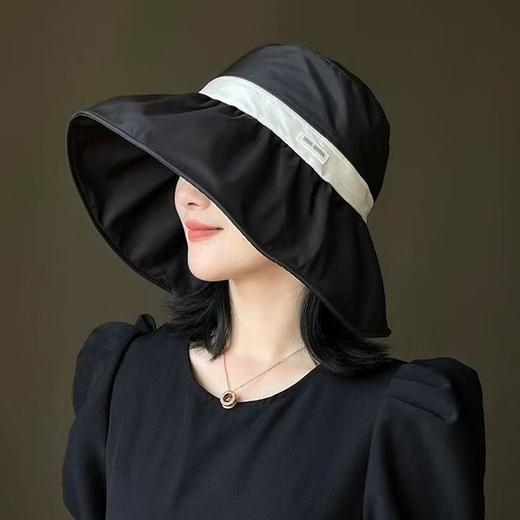 【买一送一，共2顶黑胶渔夫帽】 大檐遮脸防晒帽、太阳渔夫帽子 时尚百搭 商品图2