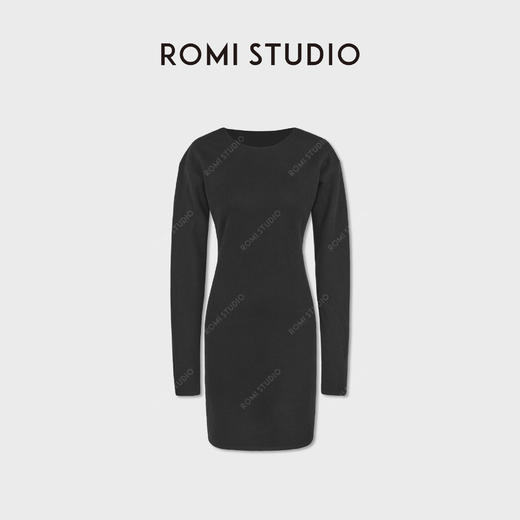 ROMI STUDIO澳洲100%羊毛简约小圆领中长款针织连衣裙RWDSLT3016 商品图0
